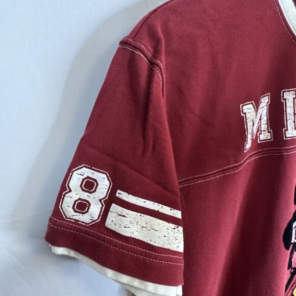 Disney Hong Kong Mickey Mouse Varsity T-Shirt Red Women’s Medium - Picture 5 of 8